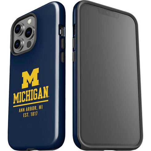 University of Michigan Ann Arbor Est 1817 iPhone 15 Pro Impact Case